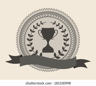 champion design over beige background vector illustration