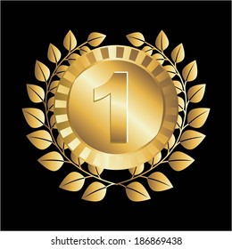 Champion design over black background, vector illustration