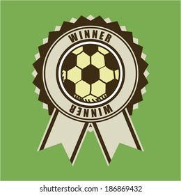 Champion design over green background, vector illustration