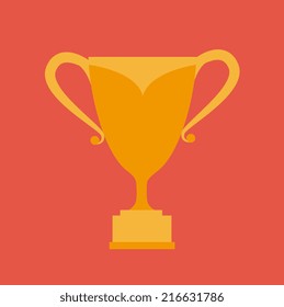Champion design over red background, vector illustration