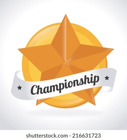 Champion design over white background, vector illustration