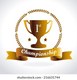Champion design over white background, vector illustration