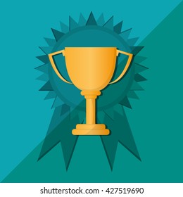 Champion design. winner icon. Colorful illustration