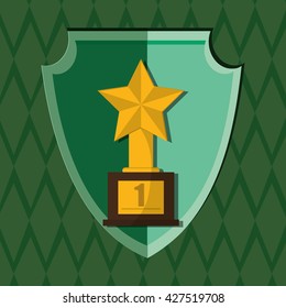 Champion design. winner icon. Colorful illustration