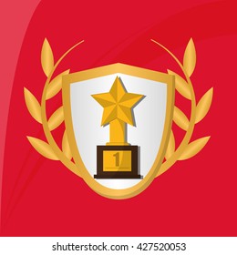 Champion design. winner icon. Colorful illustration