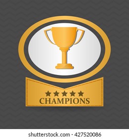 Champion design. winner icon. Colorful illustration