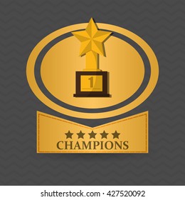 Champion design. winner icon. Colorful illustration