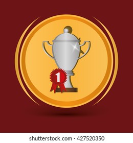 Champion design. winner icon. Colorful illustration