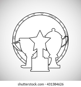 Champion design. winner icon. Colorful illustration , vector