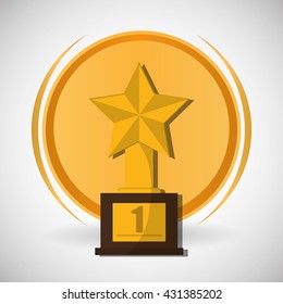 Champion design. winner icon. Colorful illustration , vector