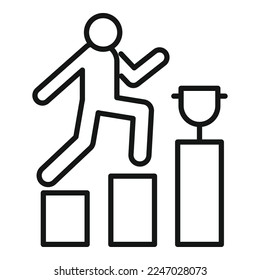 Champion effort icon outline vector. Business work. Idea partner