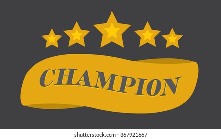 Champion Emblem Symbol Vector Stock Vector (Royalty Free) 367921667 ...