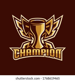 champion emblem winner logo design
