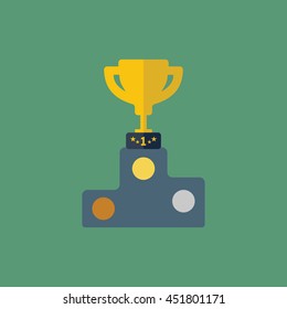 Champion flat icon