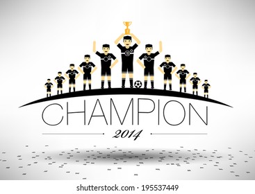 Champion Football Team Infographic Design