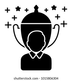 
Champion Glyph icon. winner

