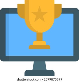 Champion Icon Flat Vector Illustration
