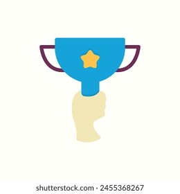 champion icon, isolated icon in light background, perfect for website, blog, logo, graphic design, social media, UI, mobile app