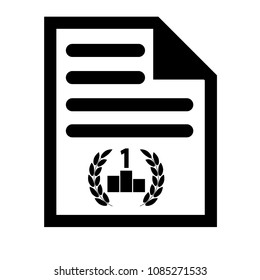 champion icon and list symbol. Vector illustration