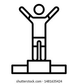 Champion icon. Outline champion vector icon for web design isolated on white background