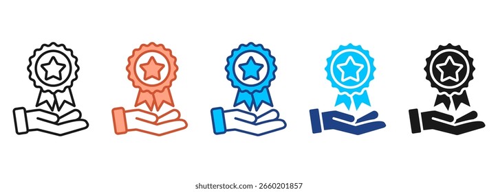 Champion Icon Set Multiple Style Collection