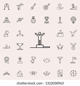champion icon. Succes and awards icons universal set for web and mobile
