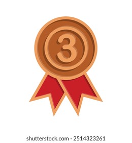 champion icon. third place medal. champion award. Modern hd design style. Suitable for competitions, competitions, sports, education, result. vector design template