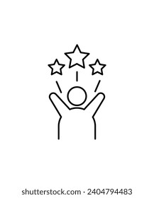 Champion Symbol, Vektorsymbol der besten Linie.