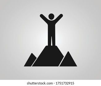 Champion icon. Winner and leader icon vector