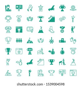 champion icons. Editable 49 champion icons. Included icons such as Trophy, Certification, Baseball player, Award, Achievement, Success, Handball. champion trendy icons for web.