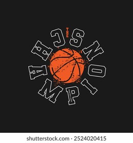 the champion illustration of basketball game. 