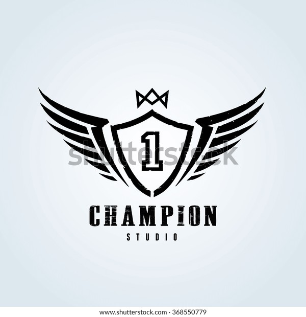 Champion Logo Template 库存矢量图 免版税