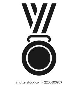 Champion medal icon. Honor medal vector illustration