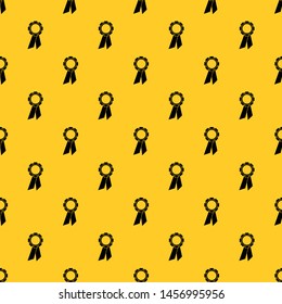 Champion medal pattern seamless vector repeat geometric yellow for any design