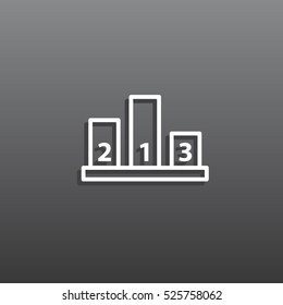  Champion podium Icon flat.