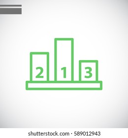  Champion podium Icon flat.