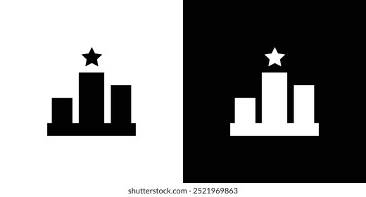 champion podium icon set vector illustration