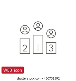 Champion podium Icon Vector
