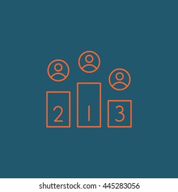 Champion podium Icon Vector