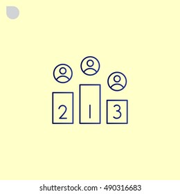  Champion podium Icon Vector.
