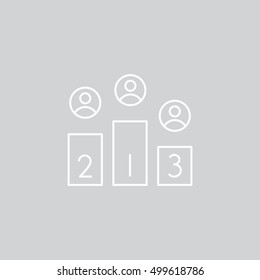  Champion podium Icon Vector.