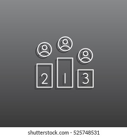  Champion podium Icon Vector.