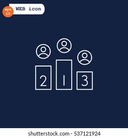  Champion podium Icon Vector.