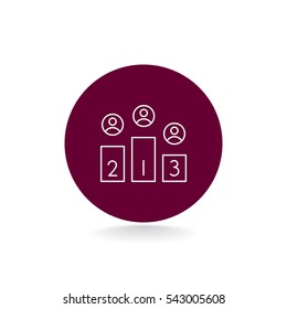  Champion podium Icon Vector.