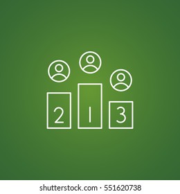  Champion podium Icon Vector.