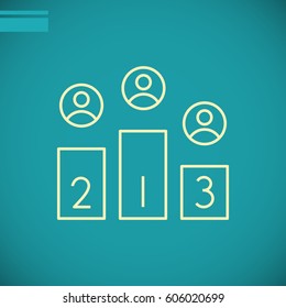  Champion podium Icon Vector.