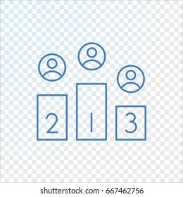  Champion podium Icon Vector.