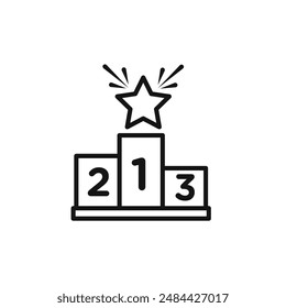 champion podium icon vector set collection for web