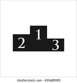Champion podium sign simple icon on background