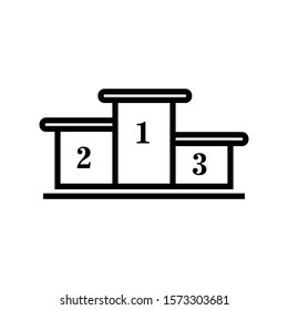 Champion Podium Symbol Icon Vector Illustration